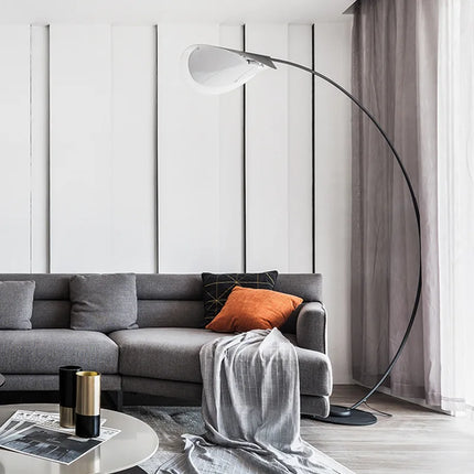Lampadaire LED noir à parabole pour salon et chambre — LZ4X9T2
