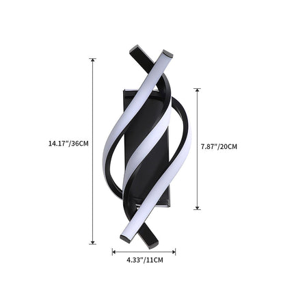 Applique murale LED design spirale en aluminium Psalm — LZ4X9T2