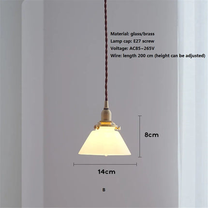 suspension rétro en verre et laiton pour décoration intérieure