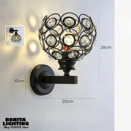 Applique murale art déco en cristal taille diamant brillante — LZ4X9Q