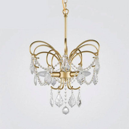 Lustre LED design avec branches dorées et verre cristal — LZ4XJ9