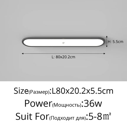 Plafonnier LED ultra-mince avec détecteur de présence — LZ4X9Q2