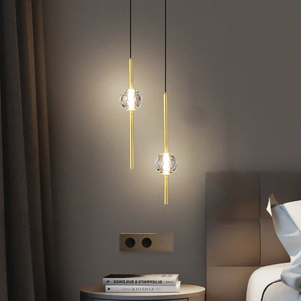 Suspension LED en laiton avec cordon réglable design moderne — LZ4XJ9