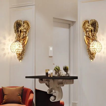 Applique murale LED nordique décorative ange sirène en résine — LZ4X9T2