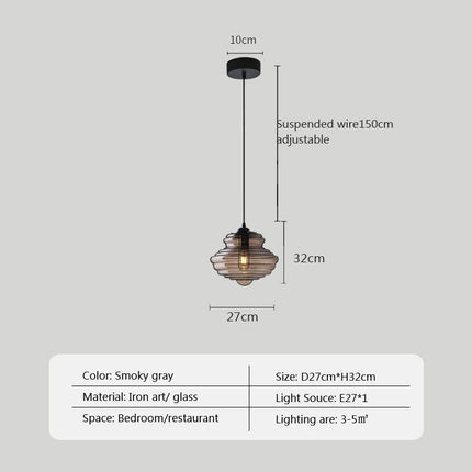 Suspension industrielle en verre élégante — LZ4D9XQ