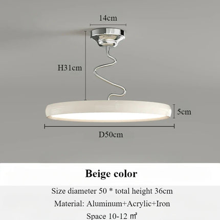 Lustre suspension nordique en aluminium avec éclairage LED — LZ4X9P