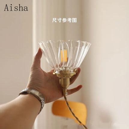 Suspension rétro en verre et laiton pour intérieur créatif — LZ4P9XQ