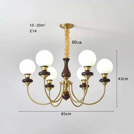 Lustre suspension LED style rétro français pour plafond — LZ4X9J