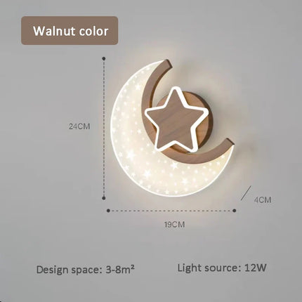 Applique murale lune et étoile pour chambre enfant — LZ4X9P2Q