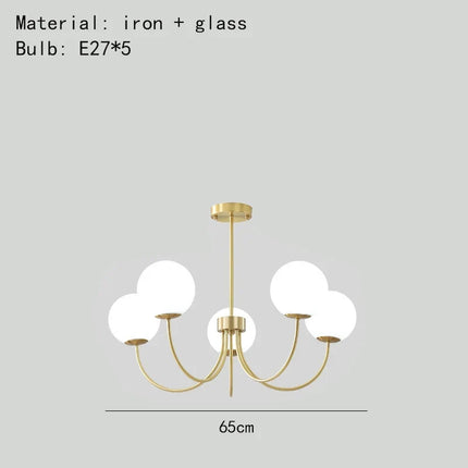 Lustre suspendu moderne en verre avec structure métallique — LZ4X9P7