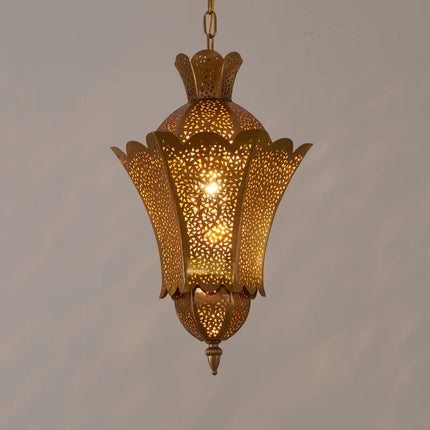 Suspension marocaine vintage en métal sculpté pour hôtel et restaurant — LZ4X9T