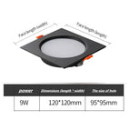 black 9W / 3000k / AC90V-265V