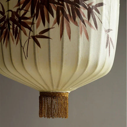 Lustre suspension en tissu rétro pour restaurant et balcon — LZ4P9X