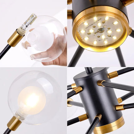 Suspension luminaire en verre bulles style nordique pour salon et chambre — LZ4X9T2