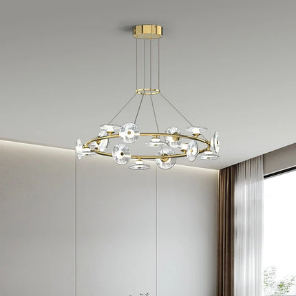 suspension moderne minimaliste en verre et éclairage led créatif