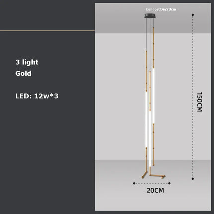 Lustre Art déco en métal noir avec éclairage LED intégré — LZ4X9P