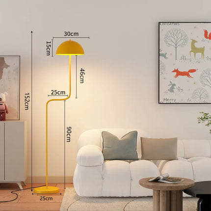 Lampadaire nordique en verre avec abat-jour pour intérieur — LZ4X9B