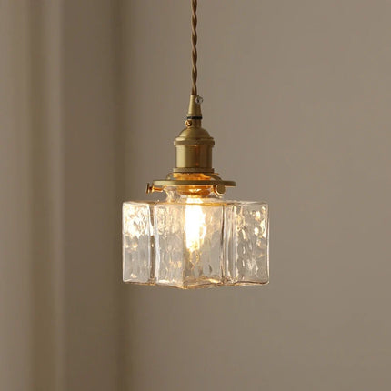 Lustre suspension japonais en verre avec éclairage LED minimaliste — LZ4P9XQ