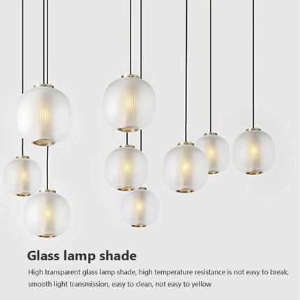 Suspension ronde moderne en verre pour divers espaces — LZ4G7XQ