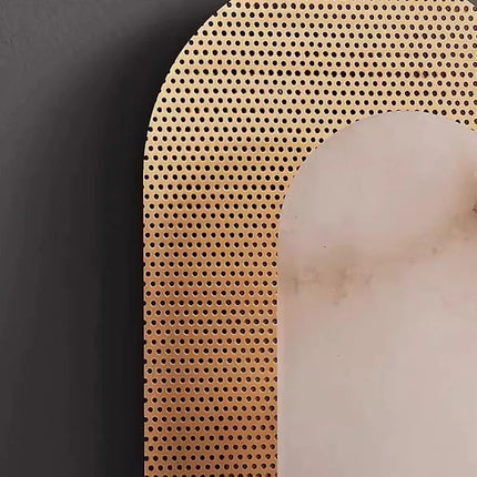 Applique murale en marbre naturel avec détails cuivre doré style art déco — LZ4X9M