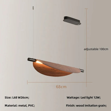 Applique murale LED minimaliste style wabi sabi japonais effet grain de bois — LZP4X9