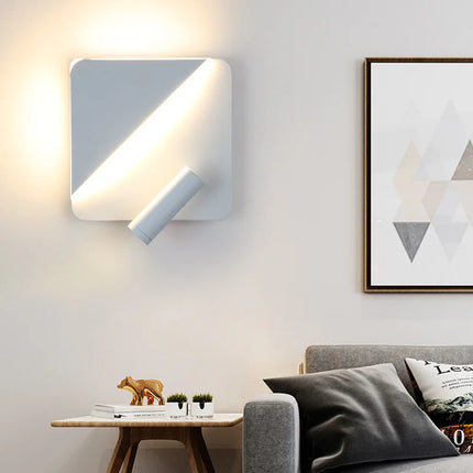 Applique murale moderne avec interrupteur et rétroéclairage rotatif — LZ4X9T2