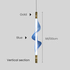 Or bleu V / L98cm / Lumière chaude