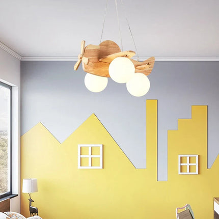 Lustre suspension en bois décoratif pour chambre d'enfant — LZ4P9X
