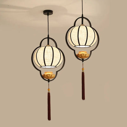 Lustre suspension style chinois rétro pour éclairage élégant — LZ4X9M