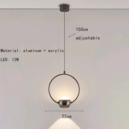 Lustre LED rotatif moderne lumière naturelle 4000K pour tous espaces — LZ7D9Q