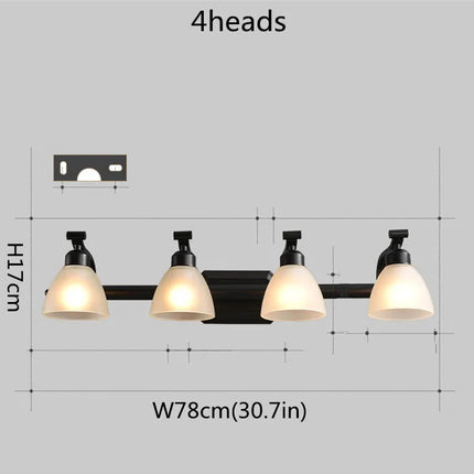 applique murale vintage led avec abat-jour en verre bronze