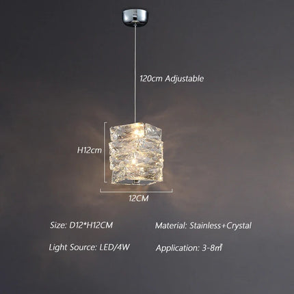 Suspension nordique en acier inoxydable avec cristal décoratif — LZ4X9P