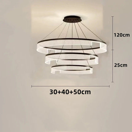 Lustre circulaire LED en aluminium et acrylique pour intérieur — LZ4X9P2