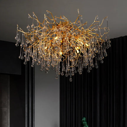Lustre nordique en cristal avec éclairage LED pour intérieur — LZ4XJ9