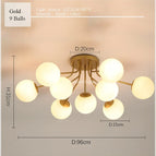 Gold - 9 Balls / No Bulbs