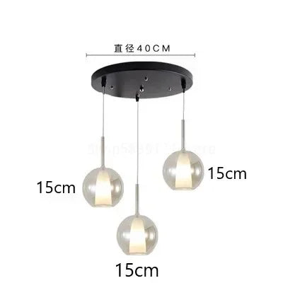 Suspension en verre au design nordique moderne pour éclairage décoratif — LZ4M9X2
