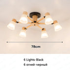 6 Lumières Noir / Pas d'ampoule