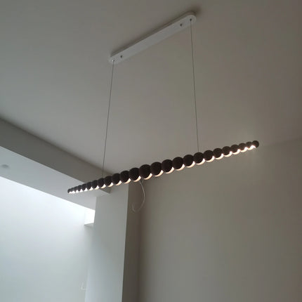 Suspension en bois LED linéaire pour îlot de cuisine et salle à manger — LZ4X9P2