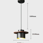 Noir / D200xH100mm / Douille E27 | Aucune ampoule incluse