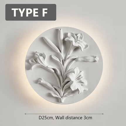 Applique murale circulaire en verre au style rétro pour intérieur élégant — LZ4X9D2