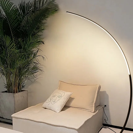 Nordique LED Coin Lumière Arc RVB Lampadaires Noir Blanc C APP À Distance Lampadaires Stand lumière pour Salle À Manger Salon Décor