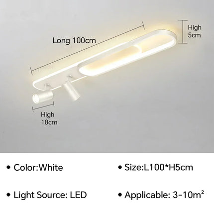 Plafonnier LED moderne avec spot orientable pour décoration intérieure — LZ4X9P
