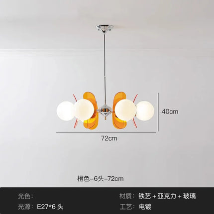 Lustre suspension Bauhaus en acrylique style nordique vintage — LZ4X9M