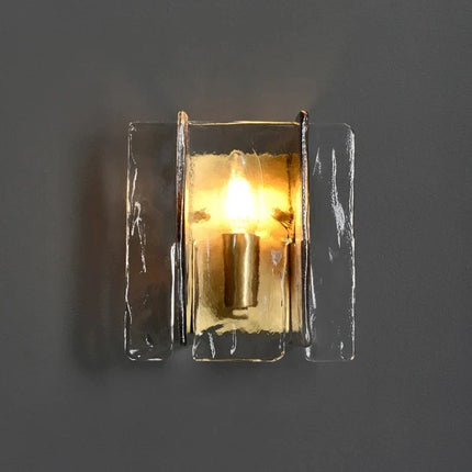 Applique murale nordique en verre et cuivre au design élégant — LZ4X9T2