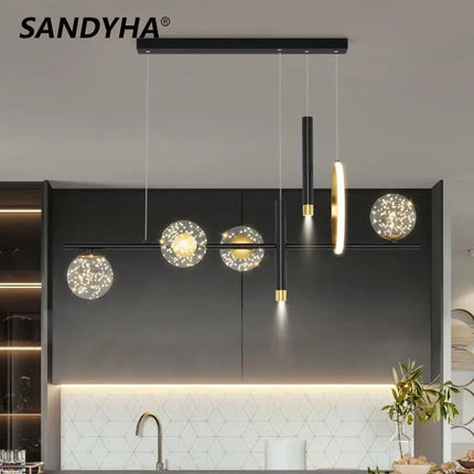 Lustre LED Gypsophile en verre avec gradation à distance — LZ4X9P