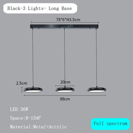 lustre rond moderne avec gradation pour restaurant et bar
