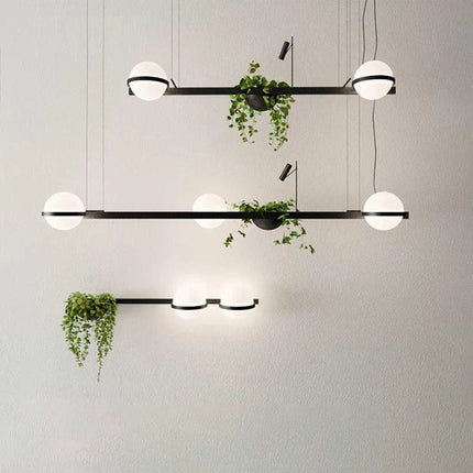 Suspension LED nordique avec pot de fleur intégré — LZ4P9XQ