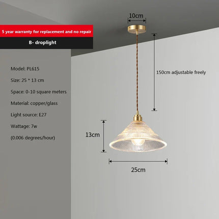 Suspension en verre pour salle à manger lustre d'îlot de cuisine moderne cuivre/bois Art Suspension lampe suspendue E27 Luminaire