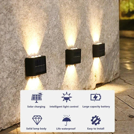 Applique murale solaire LED étanche pour éclairage extérieur décoratif — LZ4P9X2