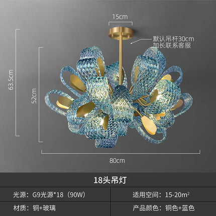 Lustre moderne en laiton et verre pour décoration maison 2022 — LZ4XJ9